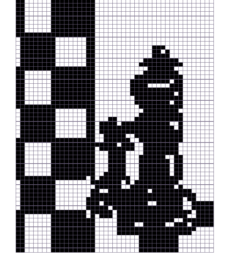 Японский кроссворд шахматы - 45x61
