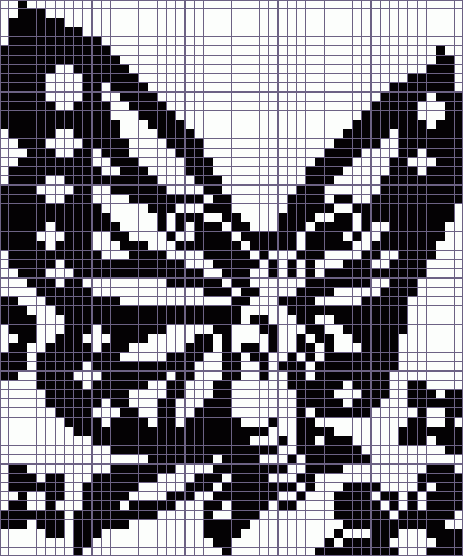 Японский кроссворд бабочка - 50x60