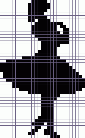 Японский кроссворд балерина - 27x44