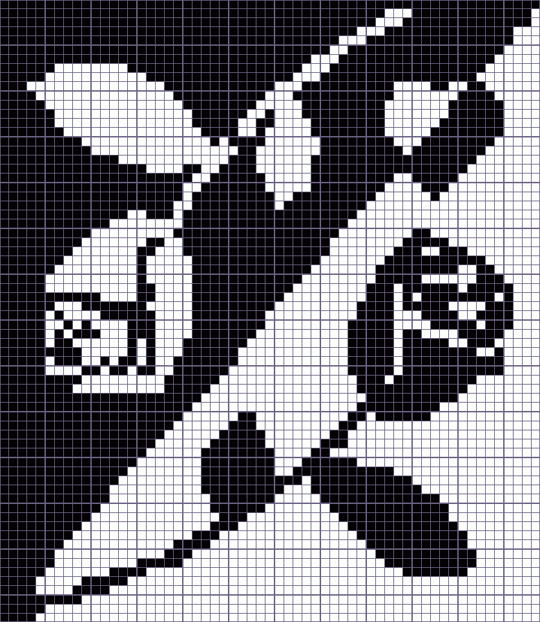 Японский кроссворд черное и белое - 59x68
