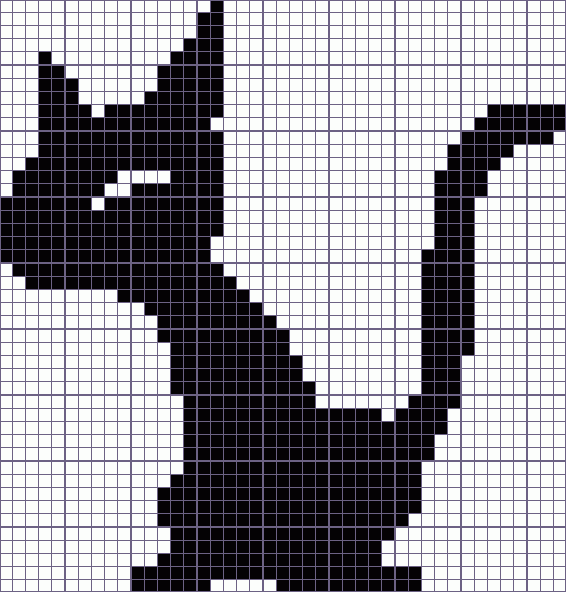 Японский кроссворд черный кот - 43x45