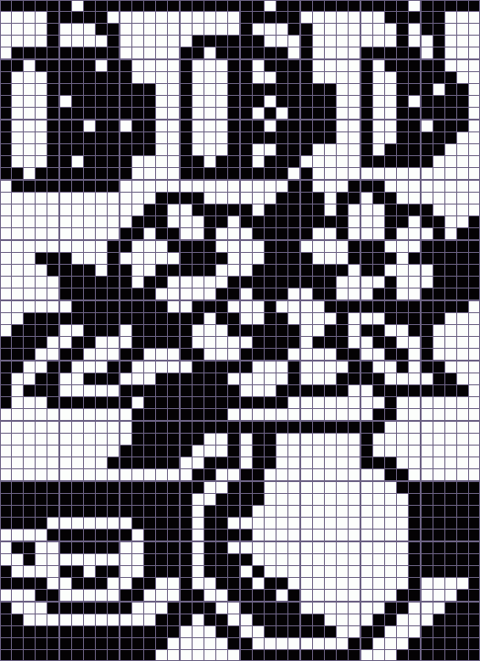 Японский кроссворд «цветы на кухне - 40x55»