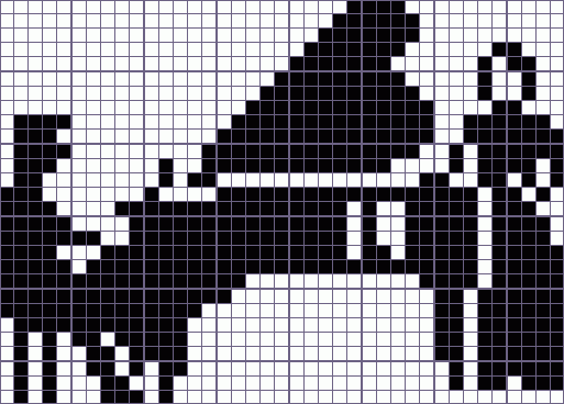Японский кроссворд фортепиано - 39x28