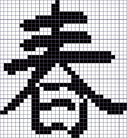 Японский кроссворд иероглиф весна - 32x35