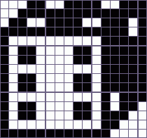 Японский кроссворд игральный кубик - 16x15