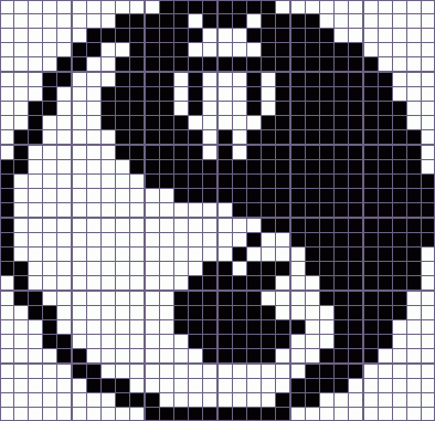 Японский кроссворд инь-Янь мобилки - 30x29