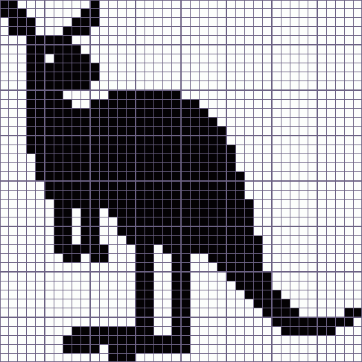 Японский кроссворд кенгуру - 40x40