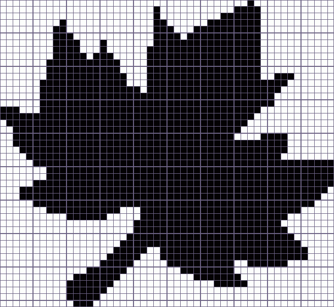 Японский кроссворд кленовый лист - 50x46