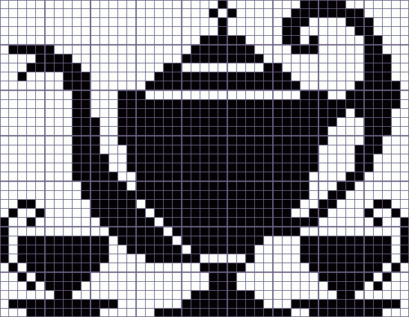 Японский кроссворд кофе на двоих - 45x35