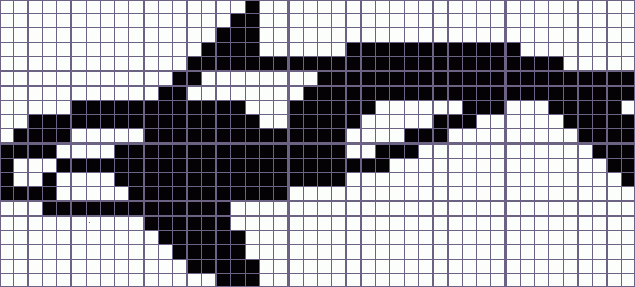 Японский кроссворд косатка - 44x20