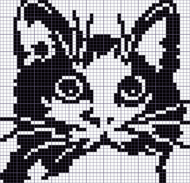Японский кроссворд кошка - 55x53