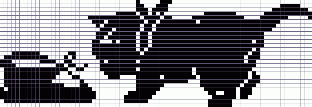 Японский кроссворд котенок - 78x27