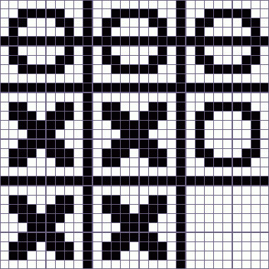 Японский кроссворд «крестики-нолики - 29x29»