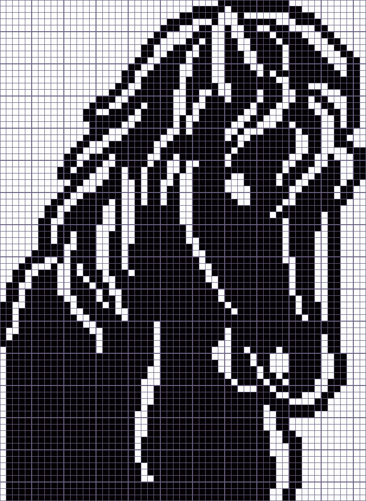 Японский кроссворд лошадь - 57x78