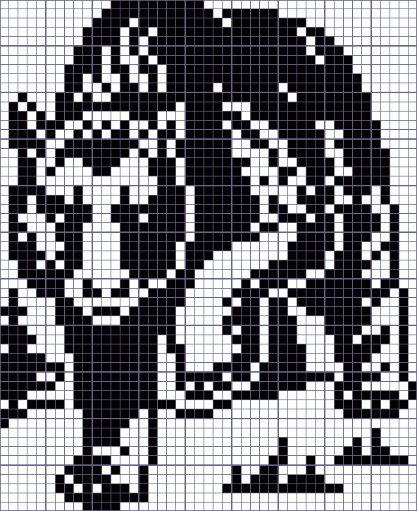 Японский кроссворд медведь - 45x55