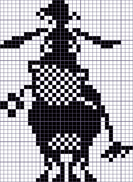 Японский кроссворд моисей из м/ф Три богатыря - 33x45