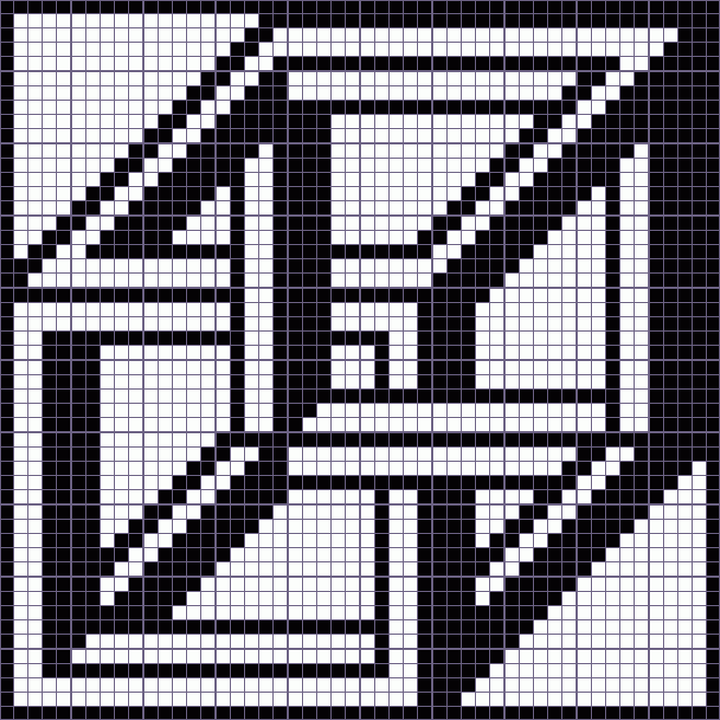 Японский кроссворд невозможный куб - 50x50