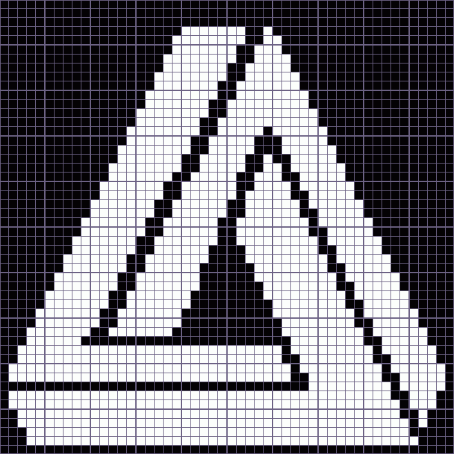 Японский кроссворд невозможный треугольник - 50x50