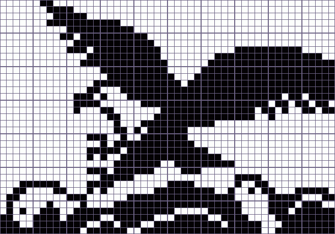 Японский кроссворд орлан и добыча - 50x35