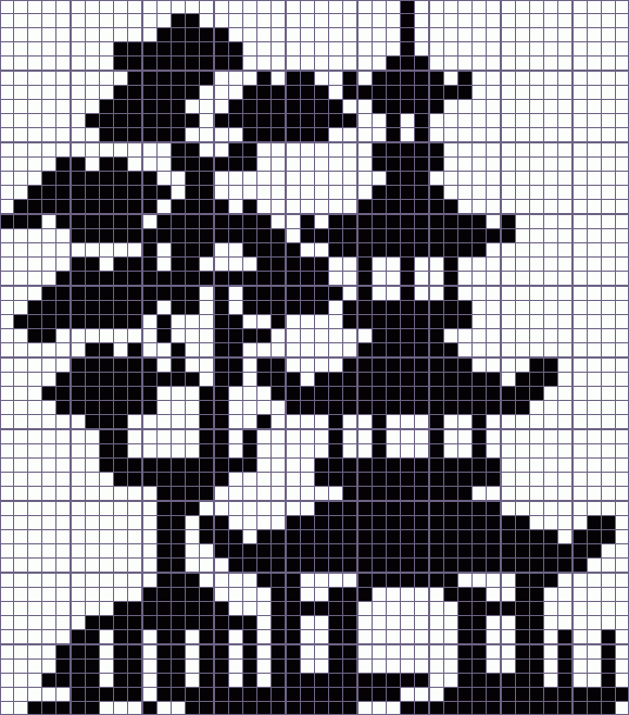 Японский кроссворд пагода - 44x50