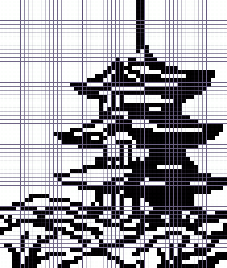 Японский кроссворд пагода - 55x65