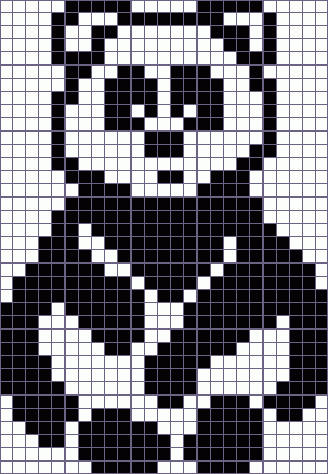 Японский кроссворд панда - 25x36