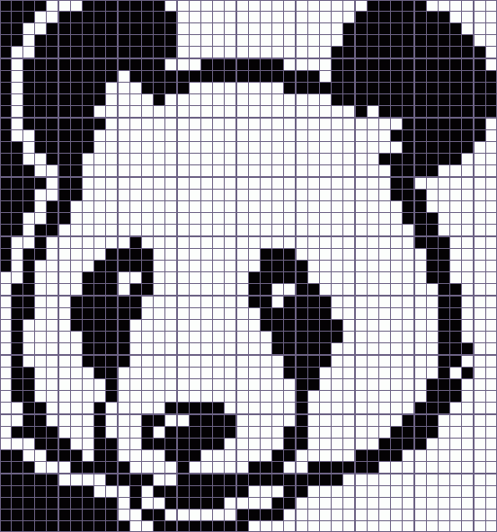 Японский кроссворд панда - 42x45