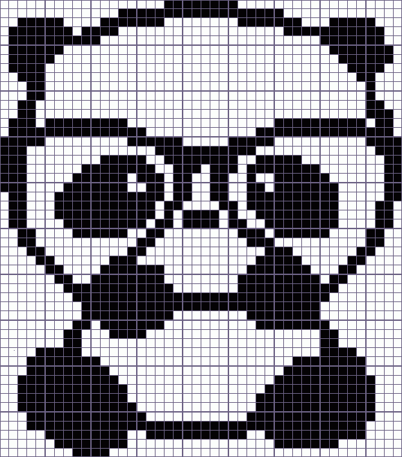 Японский кроссворд панда - 44x50