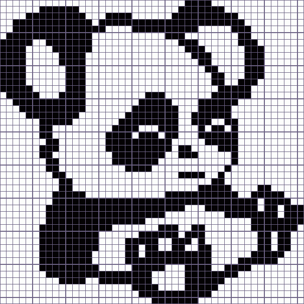 Японский кроссворд «панда - 46x46»
