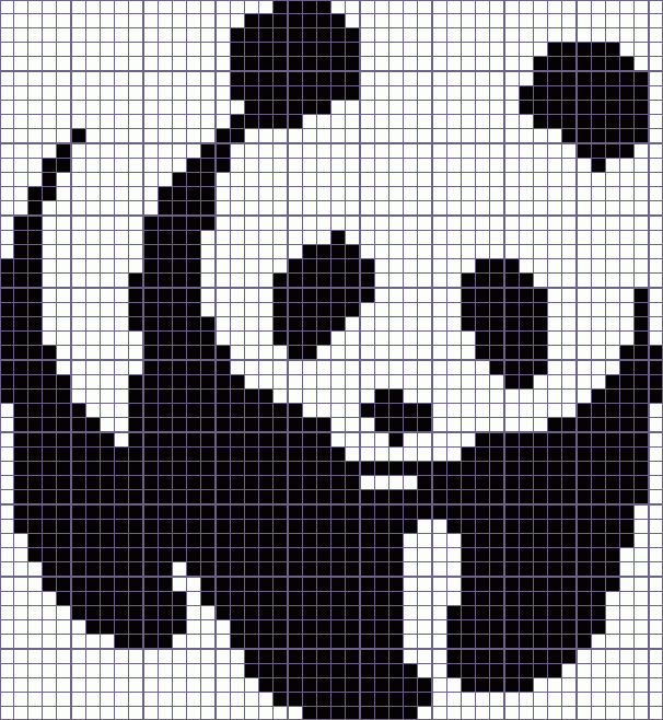 Японский кроссворд панда - 46x50