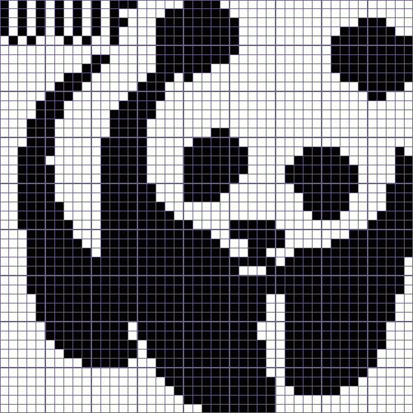 Японский кроссворд панда WWF - 45x45