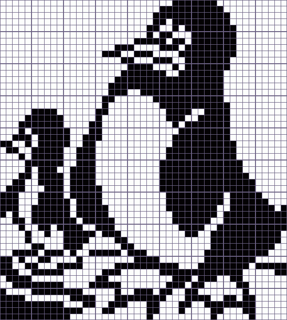 Японский кроссворд «пингвины - 45x50»