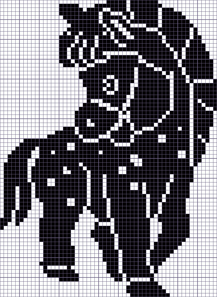 Японский кроссворд пони - 55x75
