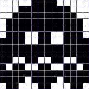 Японский кроссворд призрак Pac-Man - 14x14