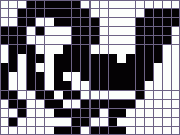 Японский кроссворд птичка с добычей - 20x15