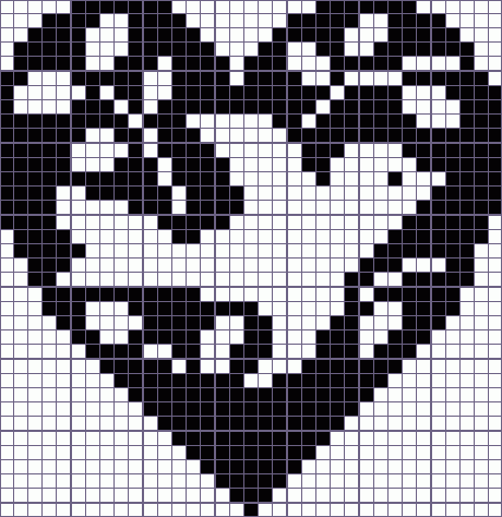 Японский кроссворд сердце - 35x36