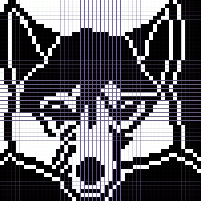 Японский кроссворд «серый волк - 50x50»