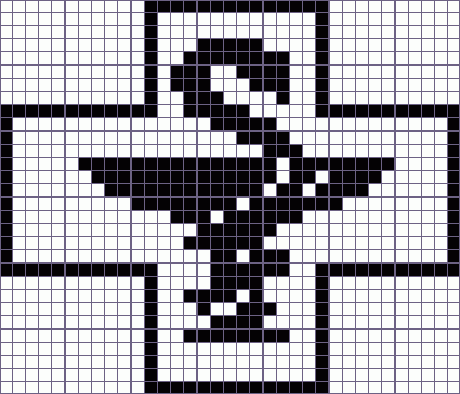 Японский кроссворд «символ медицины - 35x30»