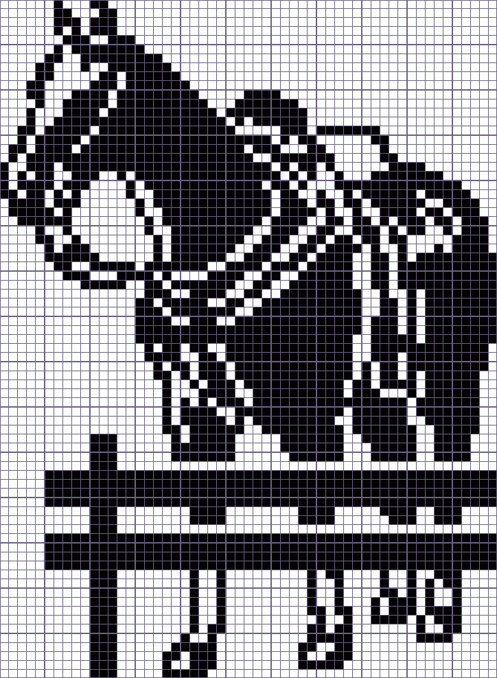 Японский кроссворд скаковая лошадь - 55x75