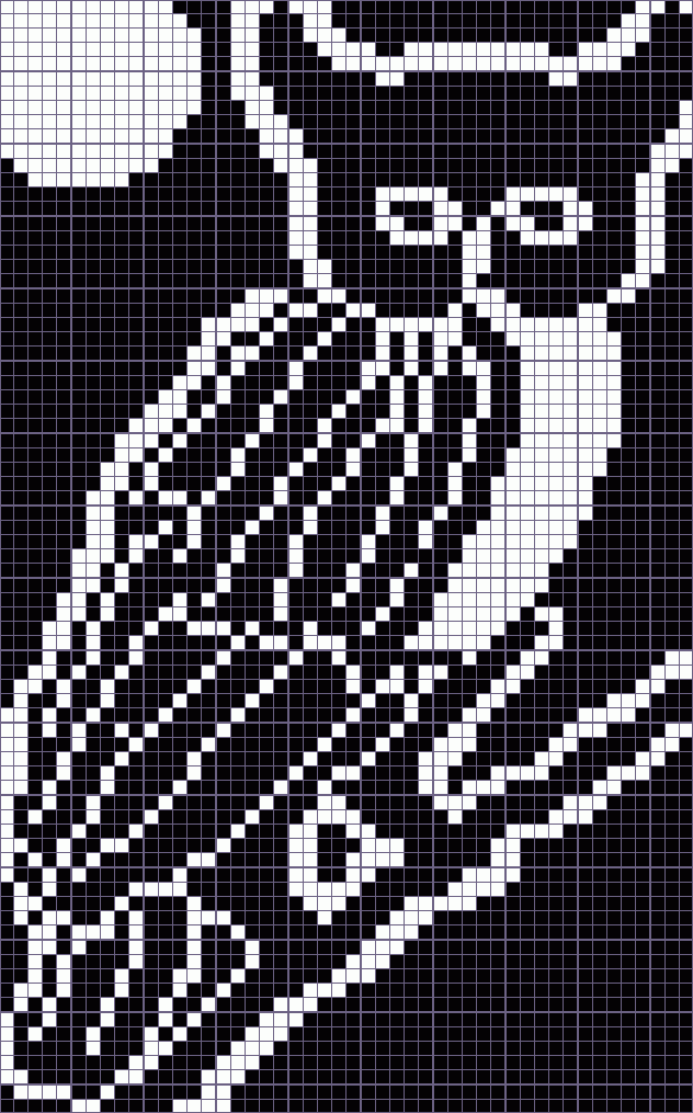 Японский кроссворд сова - 48x77