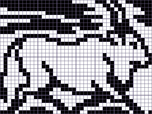 Японский кроссворд корова Зебу - 40x30