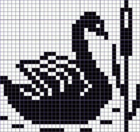 Японский кроссворд лебедь - 35x33