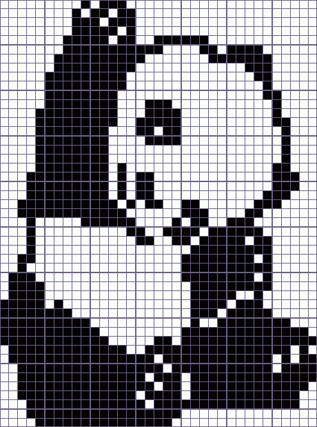 Японский кроссворд «панда - 35x47»