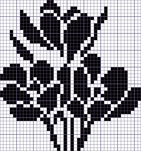 Японский кроссворд цветы - 42x45