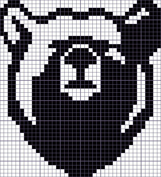 Японский кроссворд медведь - 40x44