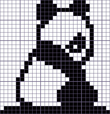 Японский кроссворд «панда - 27x28»