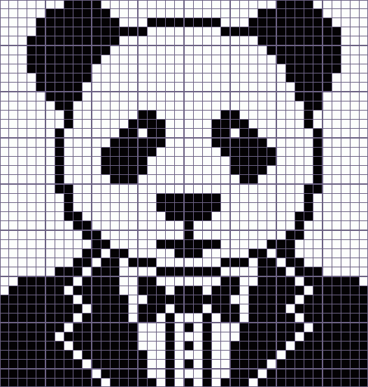Японский кроссворд панда - 40x42