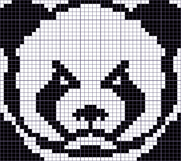 Японский кроссворд «злая панда - 45x40»